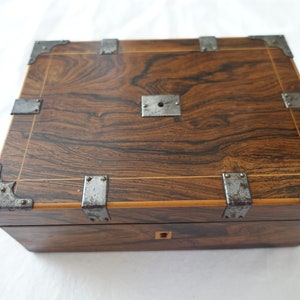 vintage 19th century rosewood jewelry box