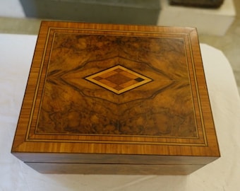 BOX BOX art deco jewelry box 1930 marquetry