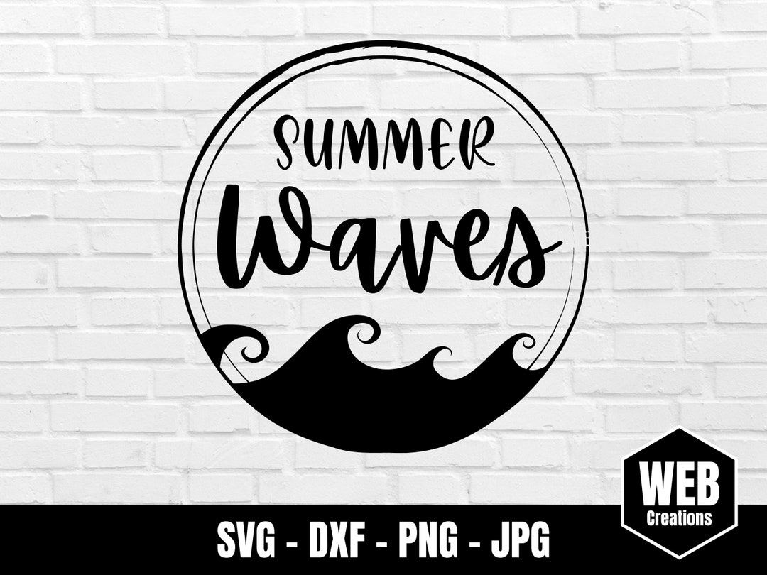 Summer Waves Svg for Women Ocean Shirt Graphic Quote for - Etsy