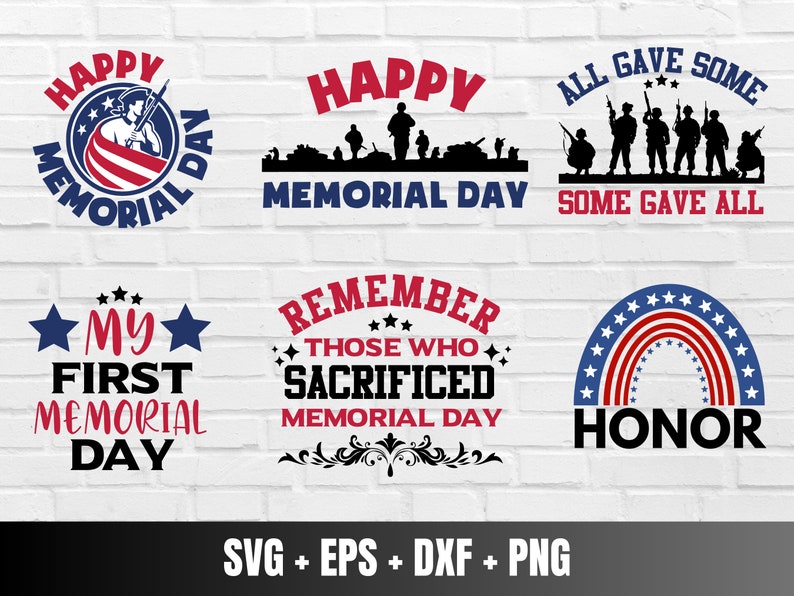 Happy Memorial Day Svg Bundle Memorial Day 2024 Png Army Etsy