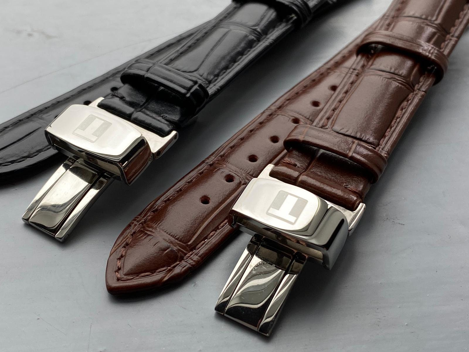 TISSOT 18mm/20mm Black/brown Genuine Leather Watch Strap Etsy