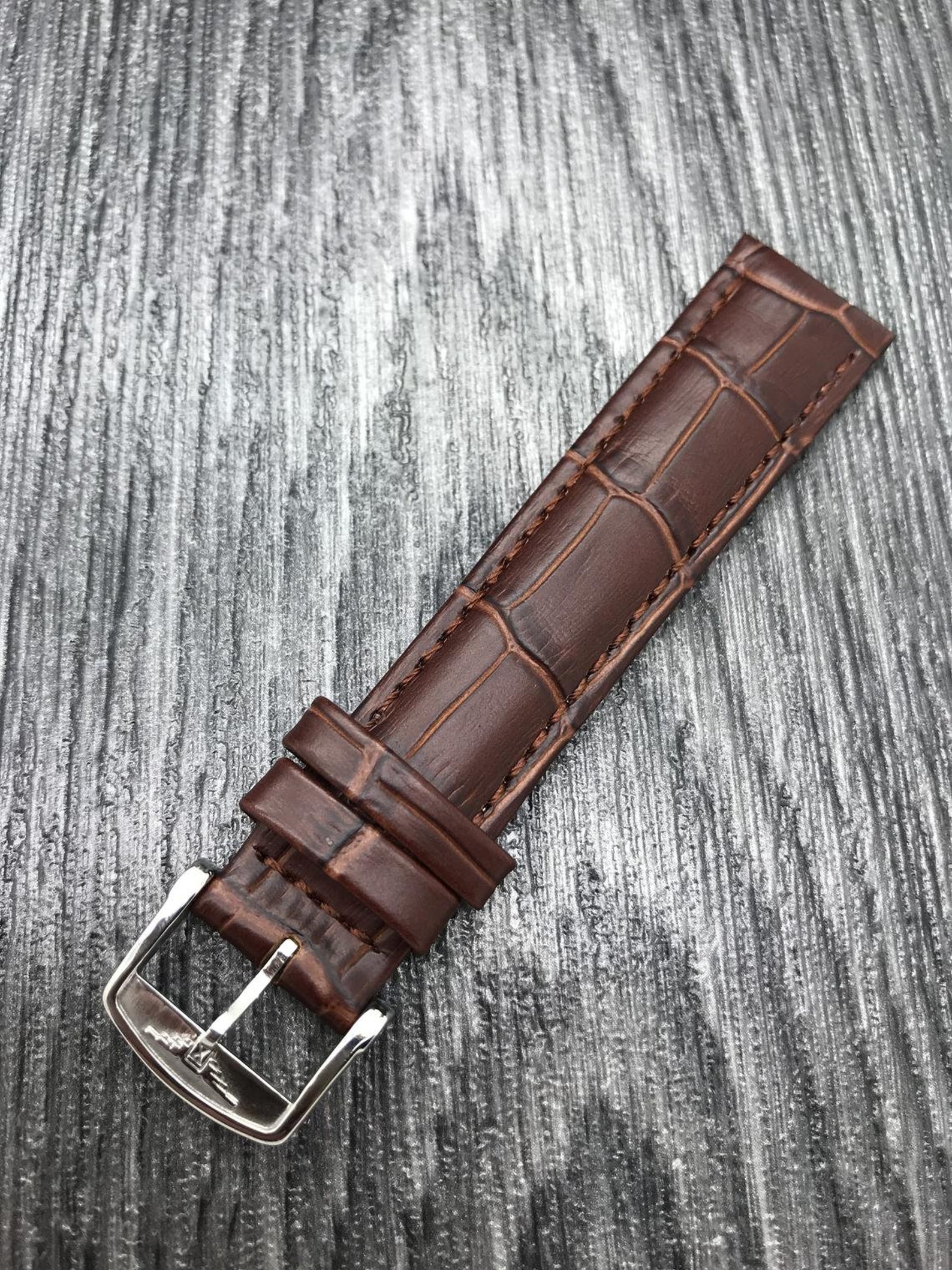 New Longines 18mm/20mm Genuine Leather Strap With Silver B Etsy