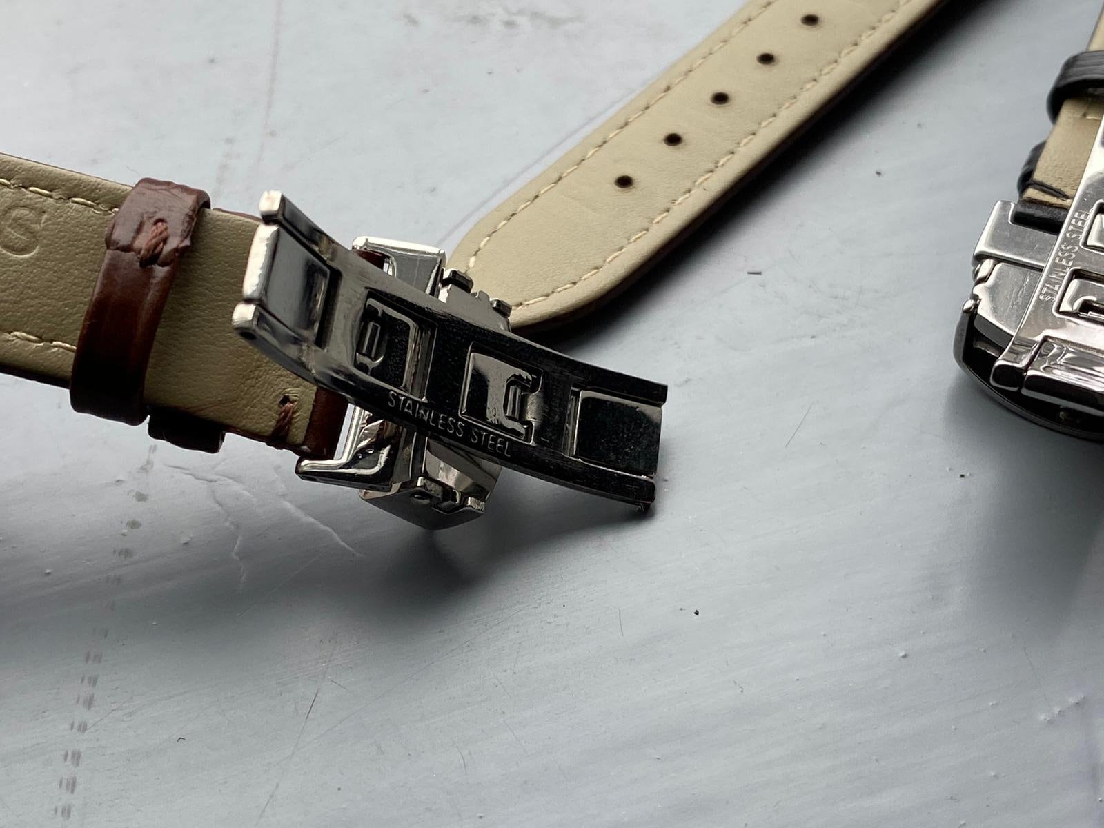 LONGINES 18mm/20mm Black/Brown Genuine Leather watch strap Etsy