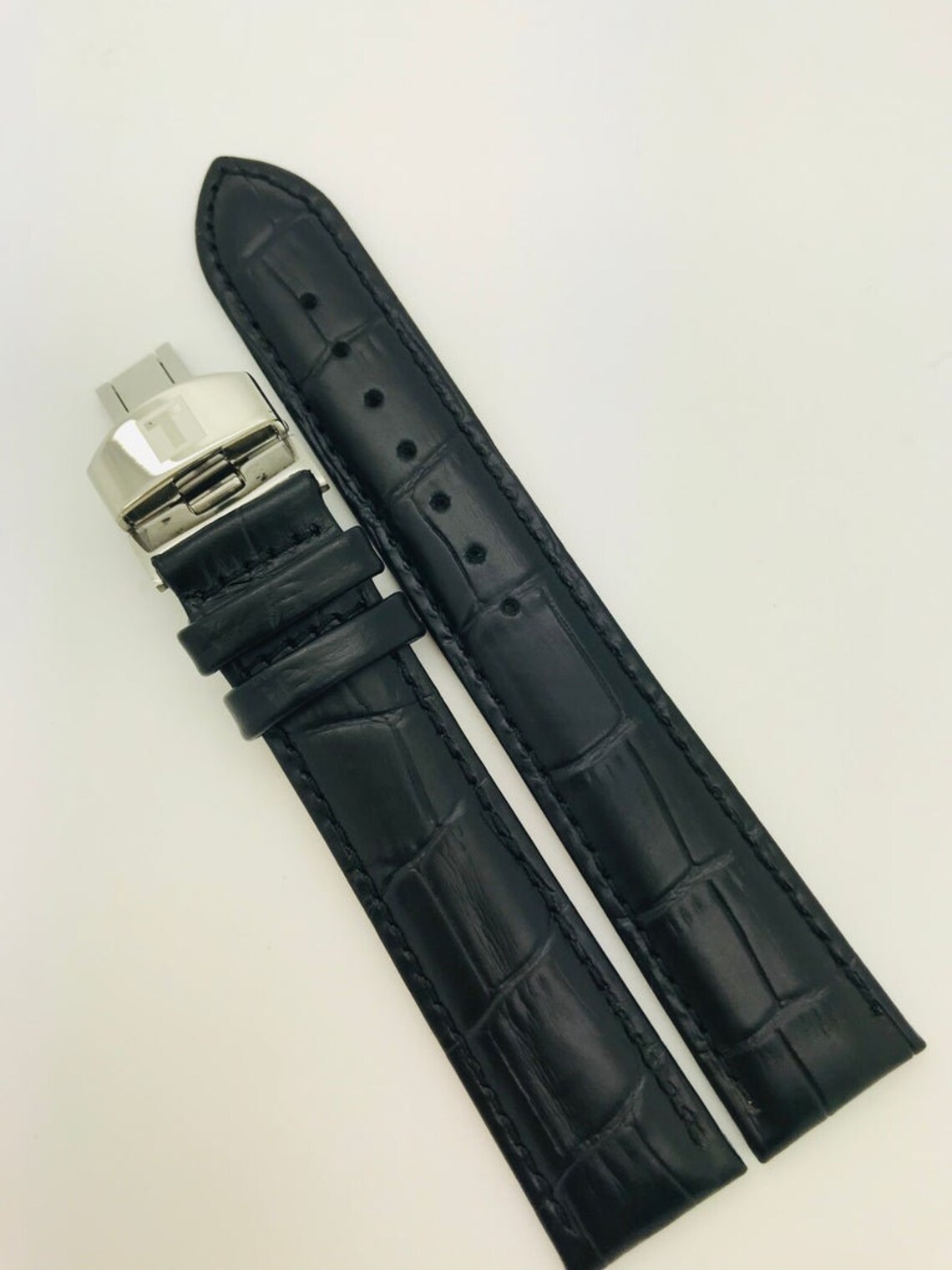 New Tissot 20mm Black Genuine Leather Strap With Buckle for Etsy UK