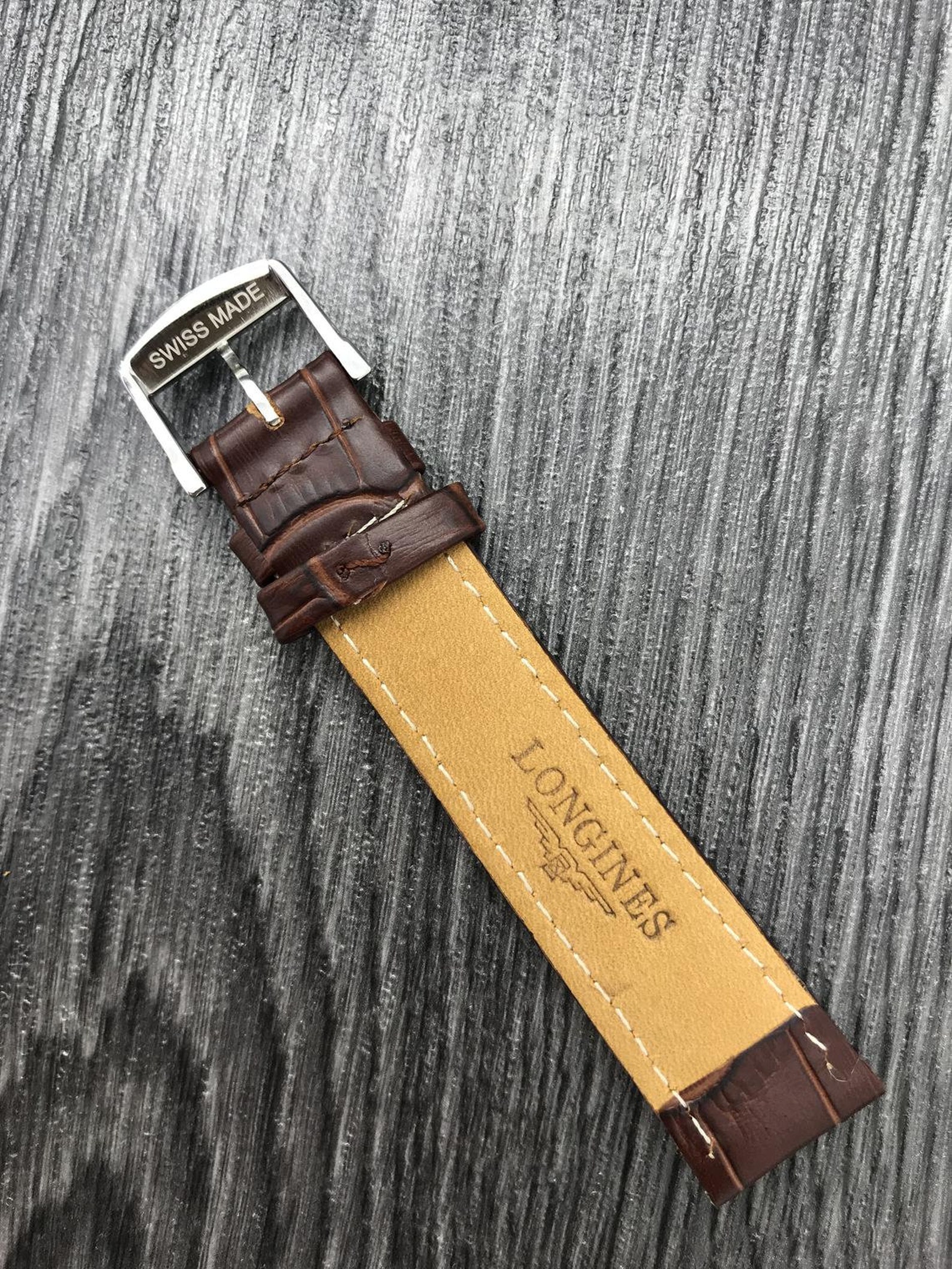 New Longines 18mm/20mm Genuine Leather Strap with Silver B Etsy