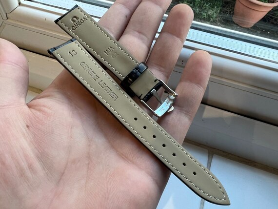 New Omega 18mm Genuine Leather Strap 