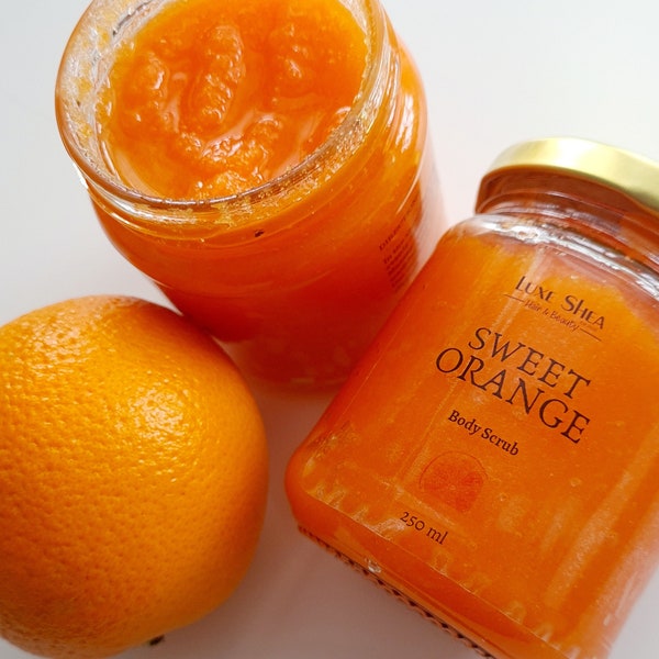 Sweet Orange body scrub, Pink Grapefruit body scrub