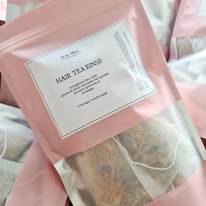 Hair tea rinse, hair spray treatment, herbal hair rinse, hair strengthening treatment