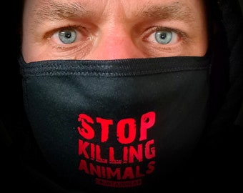 Stop Killing Animals Face Mask Vegan Vegetarian