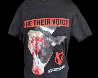 Be Their Voice - Cow T Shirt. Vegan, Vegetarian, Animal Rights