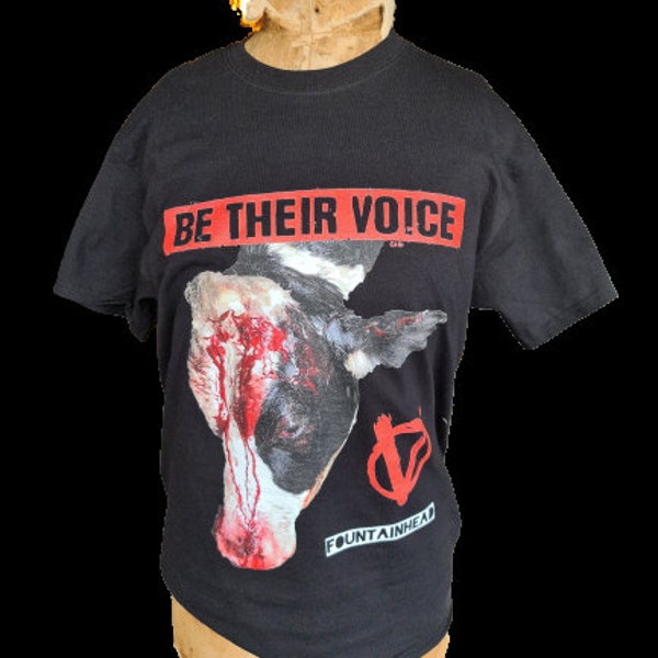 Be Their Voice - Cow T Shirt. Vegan, Vegetarian, Animal Rights