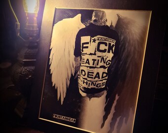 F*CK Eating Dead Things Mounted Print. Vegan Photo, Vegan Print
