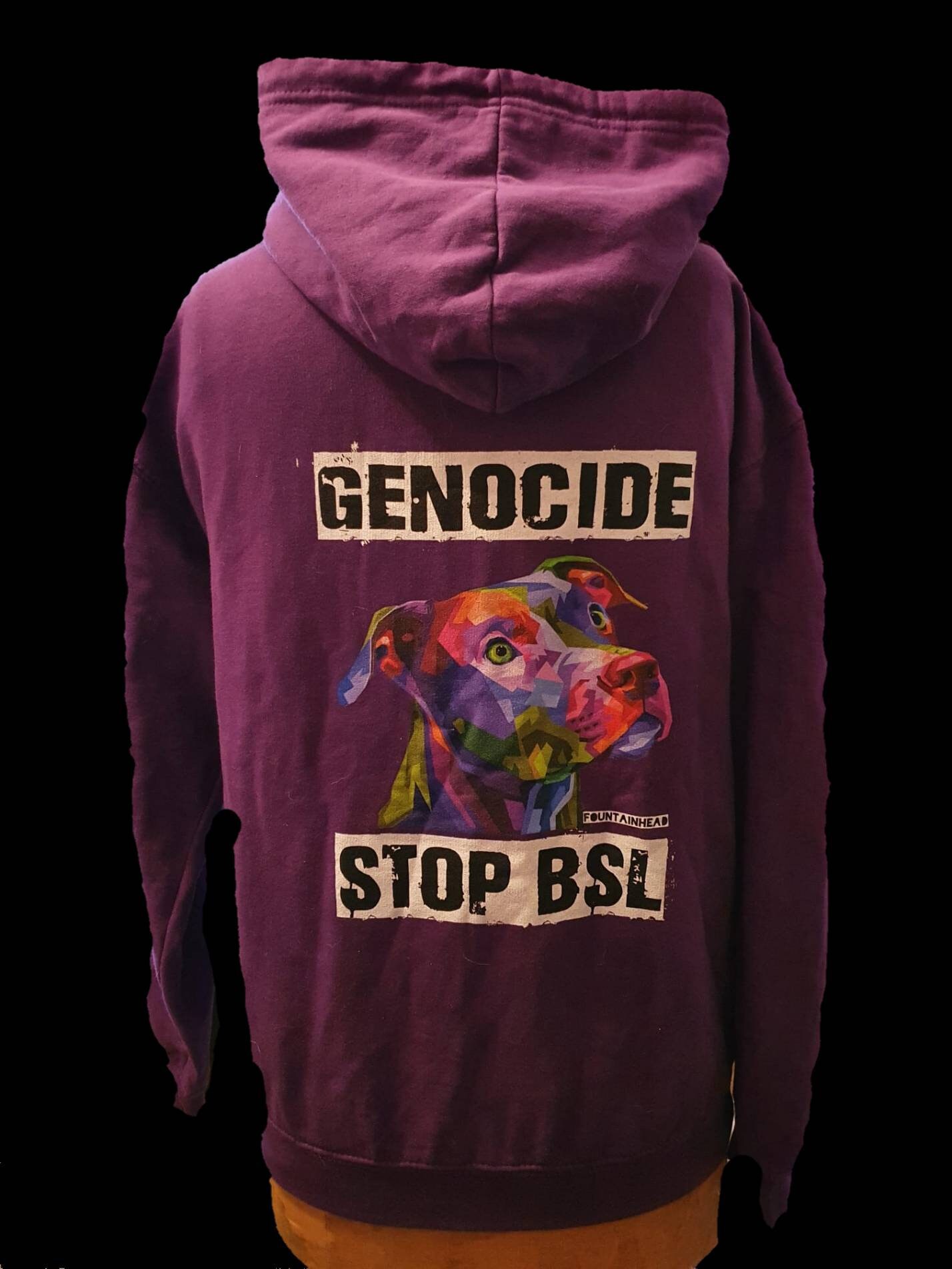 GENOCIDE STOP BSL Hoodie. Purple Pitbull Etsy Ireland