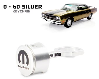 PINK PISTONS Mopar® Piston Keychain - 0 to 60 (Metallic)