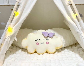 Adorable Smiling Cloud Pillow…Perfect for Bedroom or Nursery Decor!