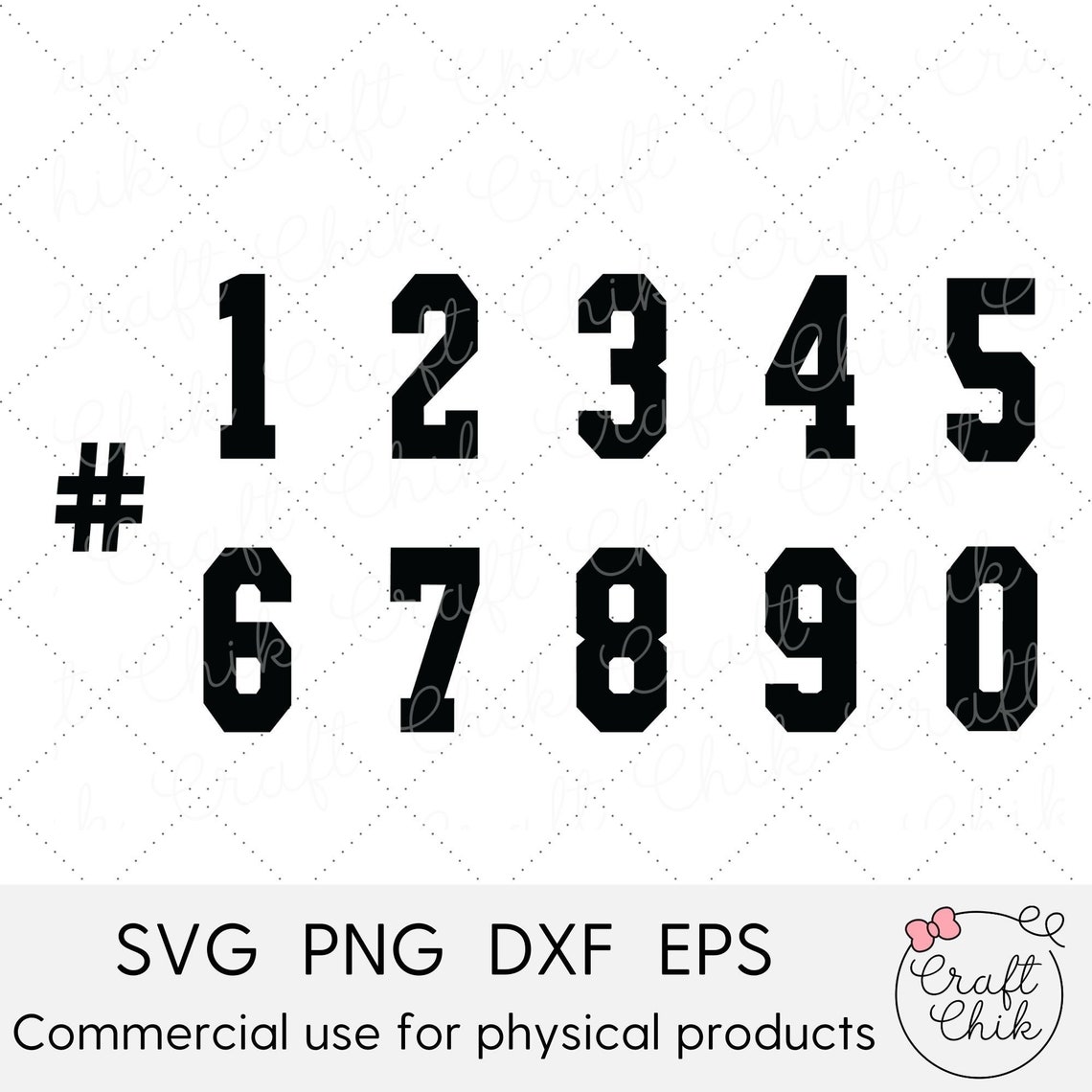 Varsity Numbers Svg/ Sports Numbers Svg /Jersey Numbers/ | Etsy
