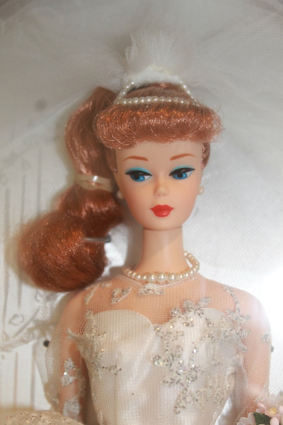 Wedding Day Barbie 1961 Reproduction Collectors Edition Red Hair Etsy