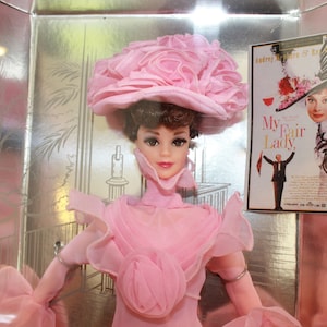 My Fair Lady Barbie as Eliza Doolittle in sheer pink organza