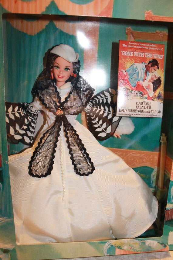 Barbie as Scarlett O'hara in Her Black and White Dress - Etsy Barbie as Scarlett O'hara in Her Black and White Dress - Etsy