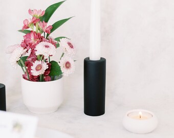 X-Large Minimalist Concrete Taper Candle Holder