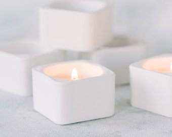 Square Concrete Modern Tea Light Candle Holder