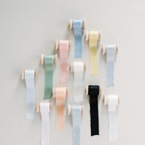 Butter Hand Dyed Silk Ribbon image 3