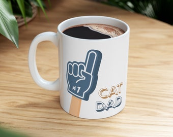 Number One Cat Dad Mug, Funny Cat Mug, Cat Dad Gift