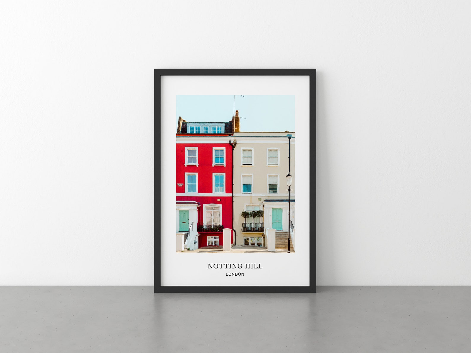 Notting Hill Houses Print London Wall Art Print Photo Etsy