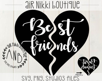 Download Best Friends Heart Svg Etsy