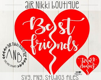 Download Best Friends Heart Svg Etsy