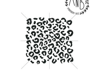 ハンドメイドv Cheetah Print Embroidery File, 4x4 and 5x7 Hoop, Satin