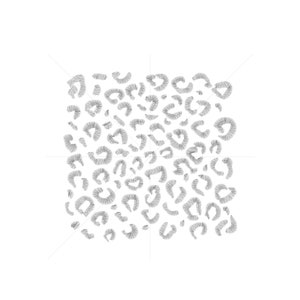 Puede incluir: Un dise&ntilde;o de bordado digital en blanco y negro de un estampado de leopardo. El dise&ntilde;o tiene 92 pulgadas de ancho y 82 pulgadas de alto.