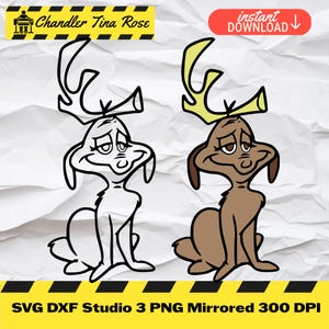 Max Grinch dog SVG PNG 300 dpi mirrored png DXF studio 3 files instant download cricut silhouette cameo diy vinyl design space heat press