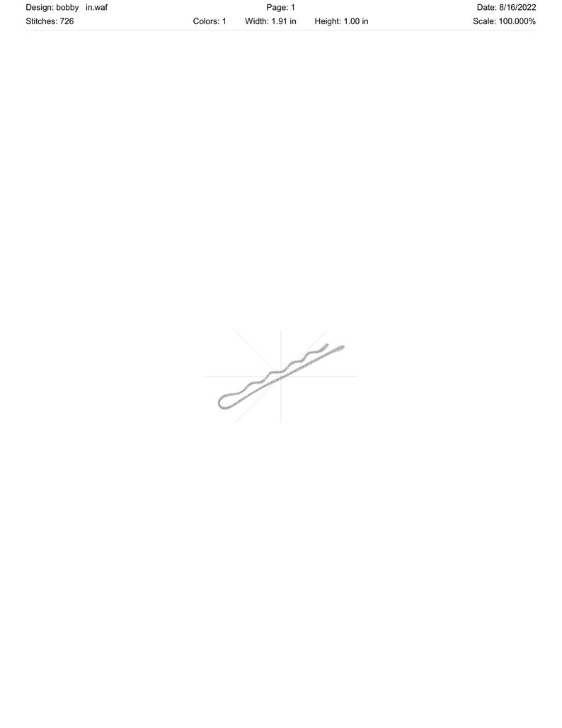 May include: A silver metal hair clip with a wavy design. The clip is about 1.91 inches wide and 1 inch tall.