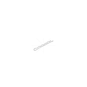 May include: A silver metal hair clip with a wavy design. The clip is about 1.91 inches wide and 1 inch tall.