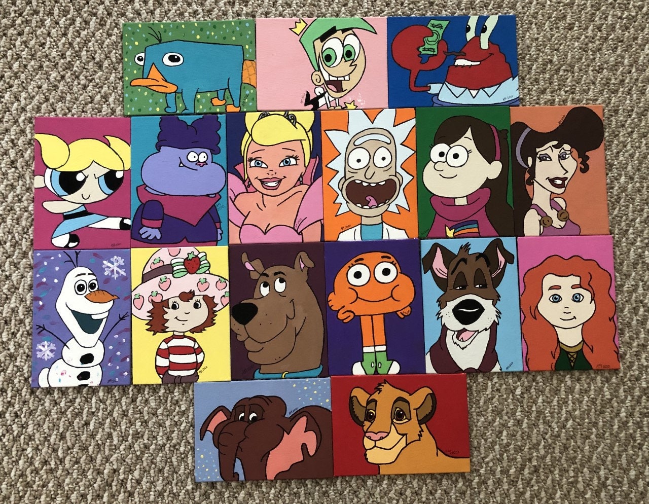 Cartoon Paintings - Etsy Cartoon Paintings - Etsy
