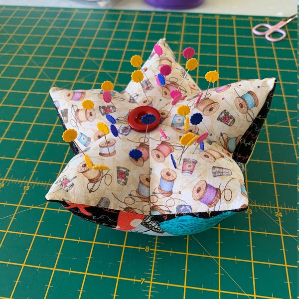 Blue Pin Cushion Etsy