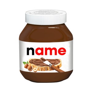 Personalized Chocolate Spread Label Paper Sticker Funny Novelty Gift Birthday Anniversary