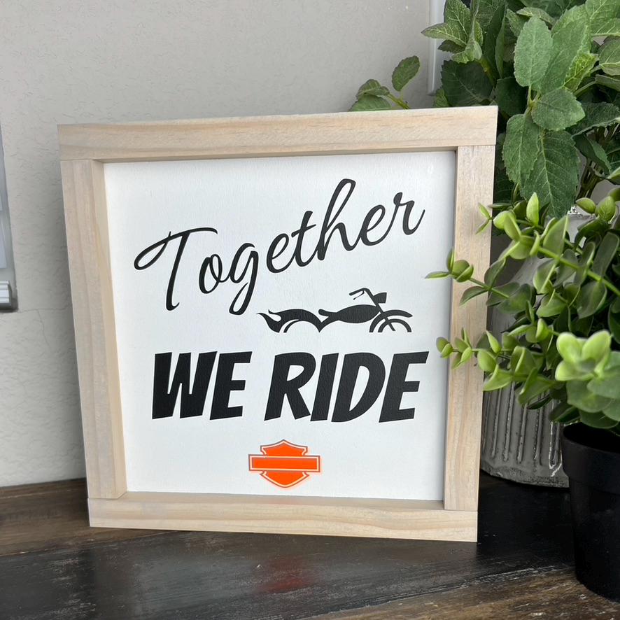 Motorcycle - 6 X 6 Wood Sign - Farmhouse Style - Home Decor - Man