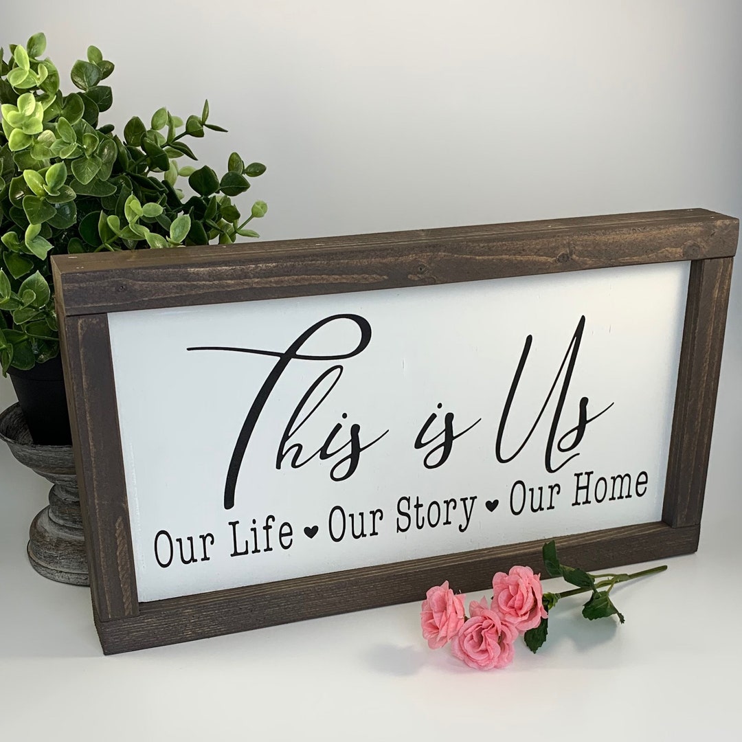 This is Us - 6 X 12 Wood Sign - Farmhouse Style - Home Decor - Family ...