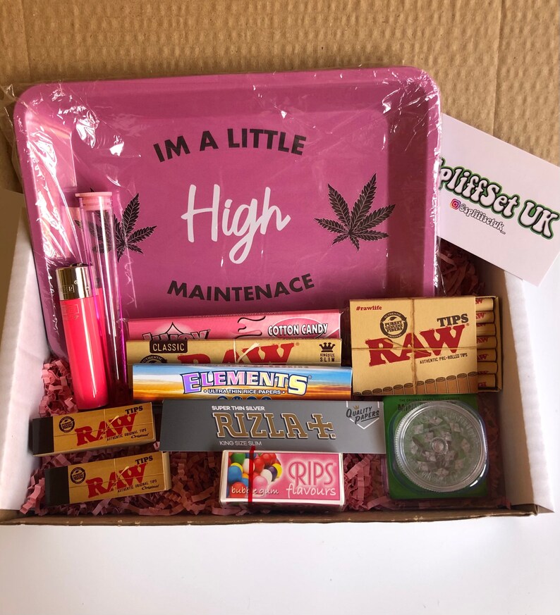 Pink Stoner Box 420 Gift Set Stoners Kit Smokers Gifts Wise Etsy UK