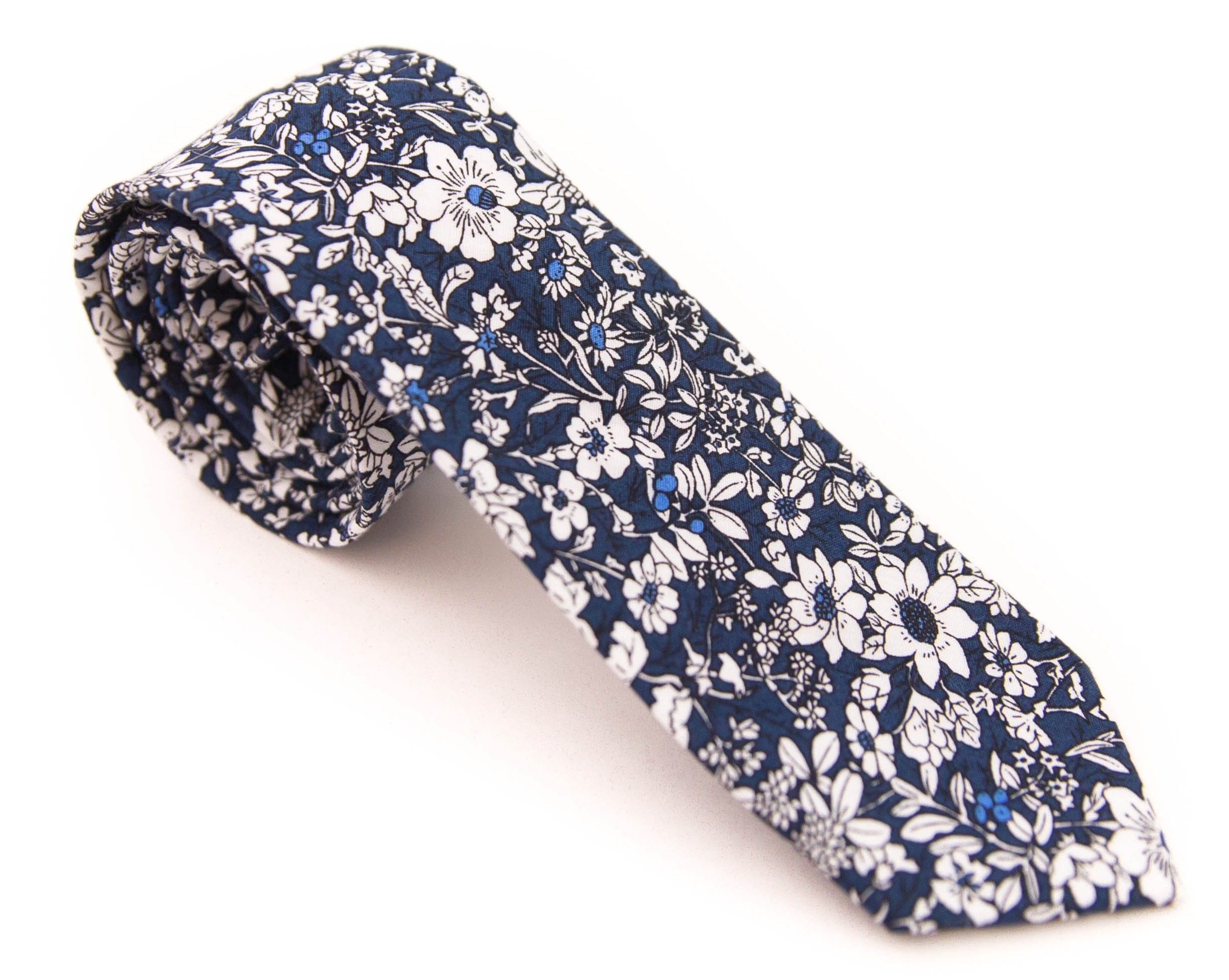 mens blue floral ties