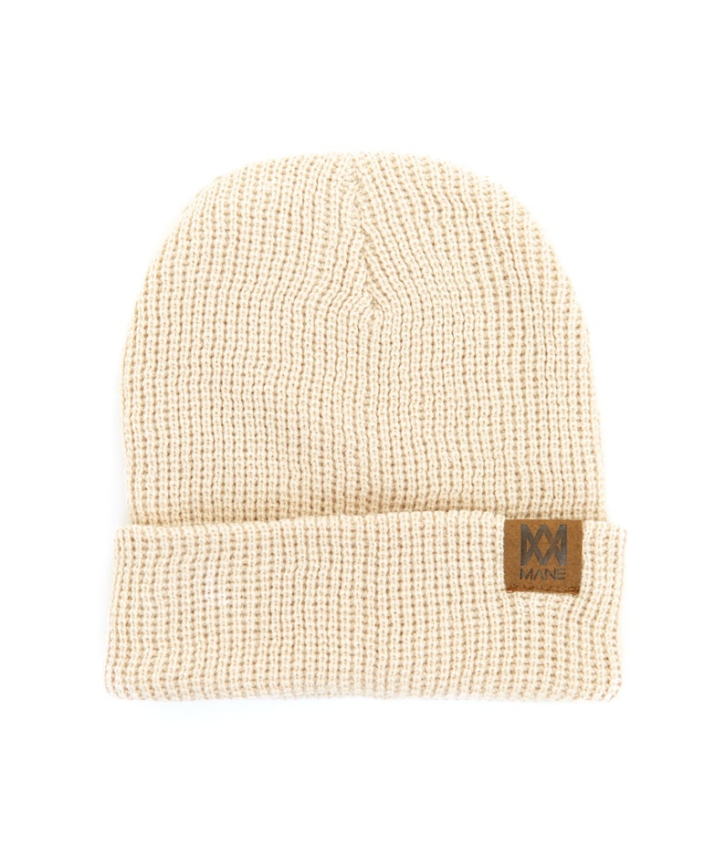 Mane Classic Beanie in Beige image 1