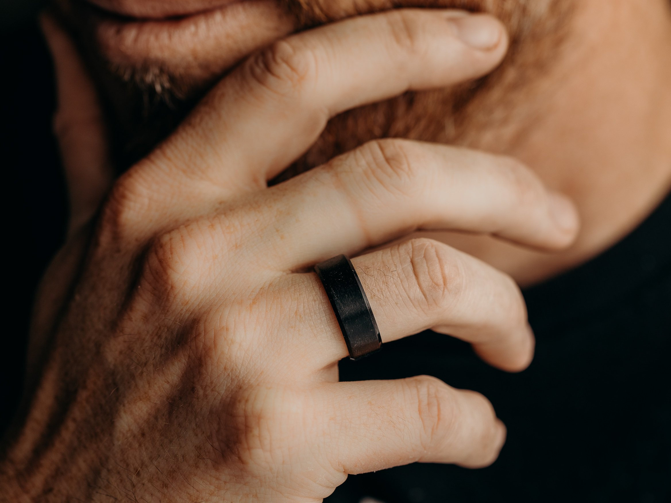 Buy Black Rings for Men by Waama Jewels Online | Ajio.com