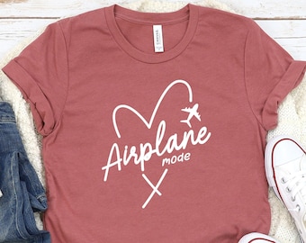 Airplane Mode Shirt: Travel Lover Tee, Flight Attendant Gift