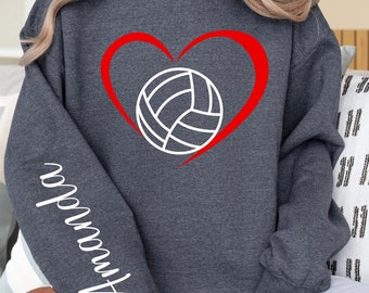 Custom Name Volleyball Sweatshirt: Personalized Team Hoodie