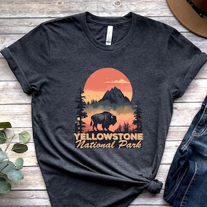 Yellowstone National Park Shirt, Vintage Yellowstone Shirt, Yellowstone Gifts, Retro Yellowstone Shirt, Camping Shirt, Mountain Shirt