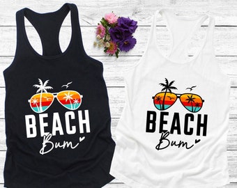 Beach Bum Tank Top: Summer Sunglasses Shirt