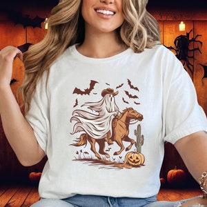 Ghost Horse Halloween T-Shirt, Spooky Western Tee