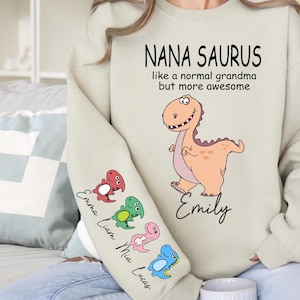 Custom Nana Sweatshirt with Kids Names, Personalized Gift for Grandma, Unique Mother's Day Apparel